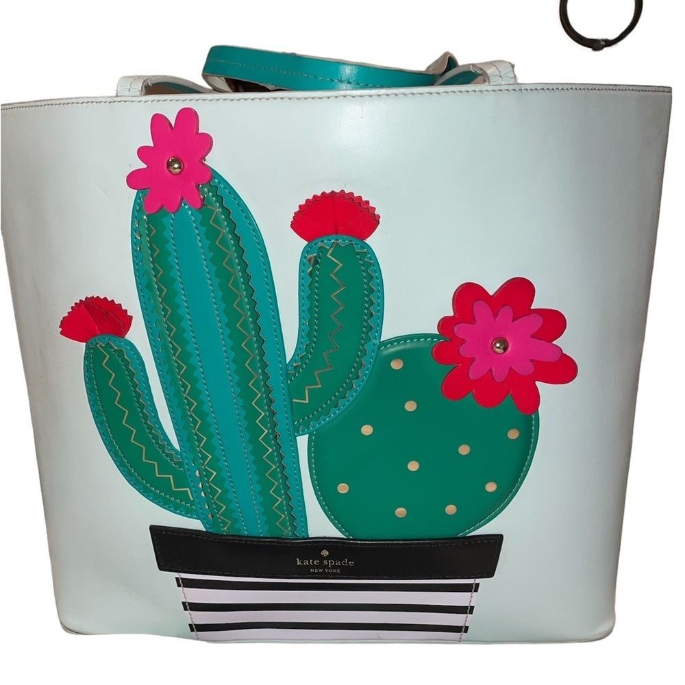 Kate Spade New Horizons Little Len Tote Bag Cactus Flower Design P1
